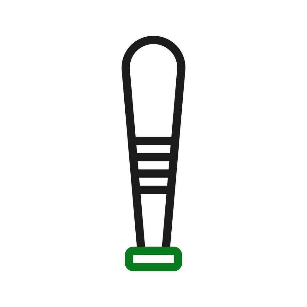Baseball icon duocolor green black sport symbol illustration. vector