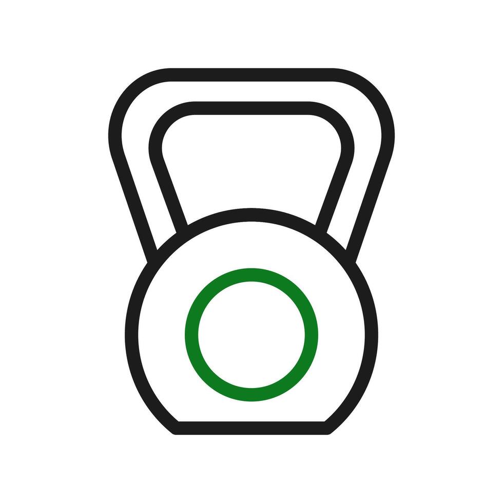 Dumbbell icon duocolor green black sport symbol illustration. vector