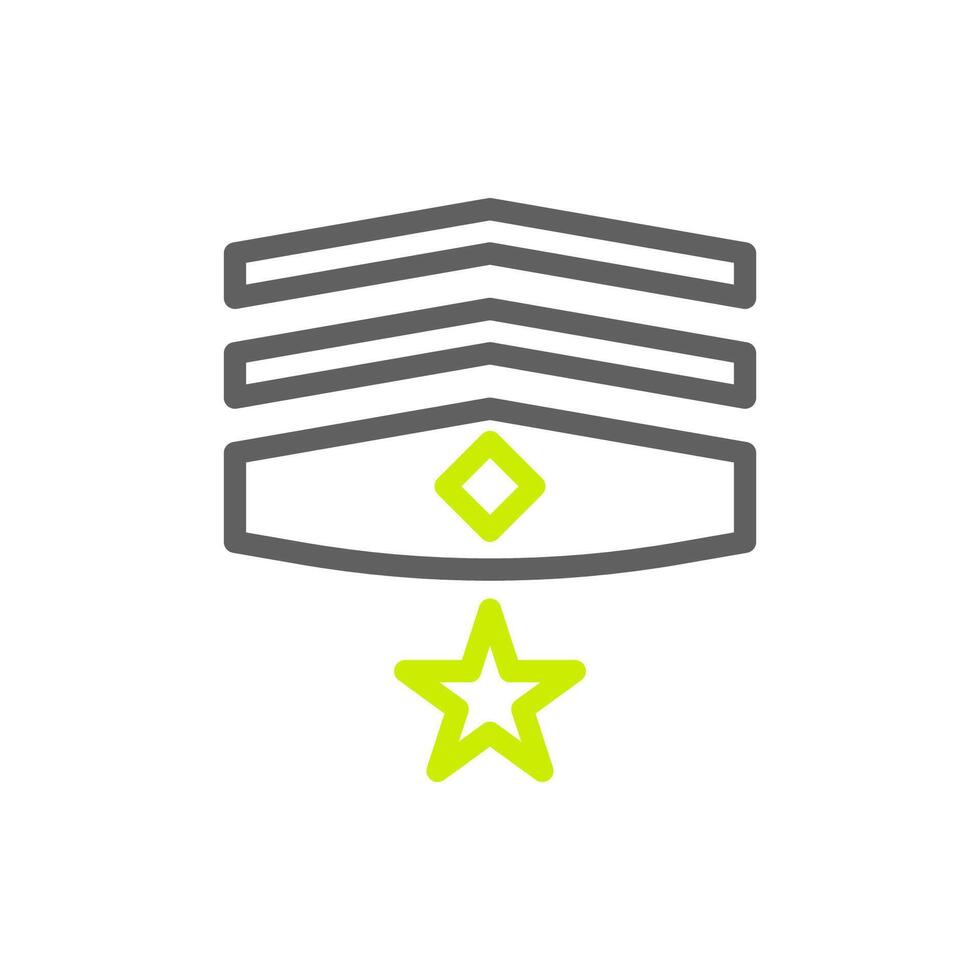 Badge icon duocolor grey vibrant green colour military symbol perfect. vector