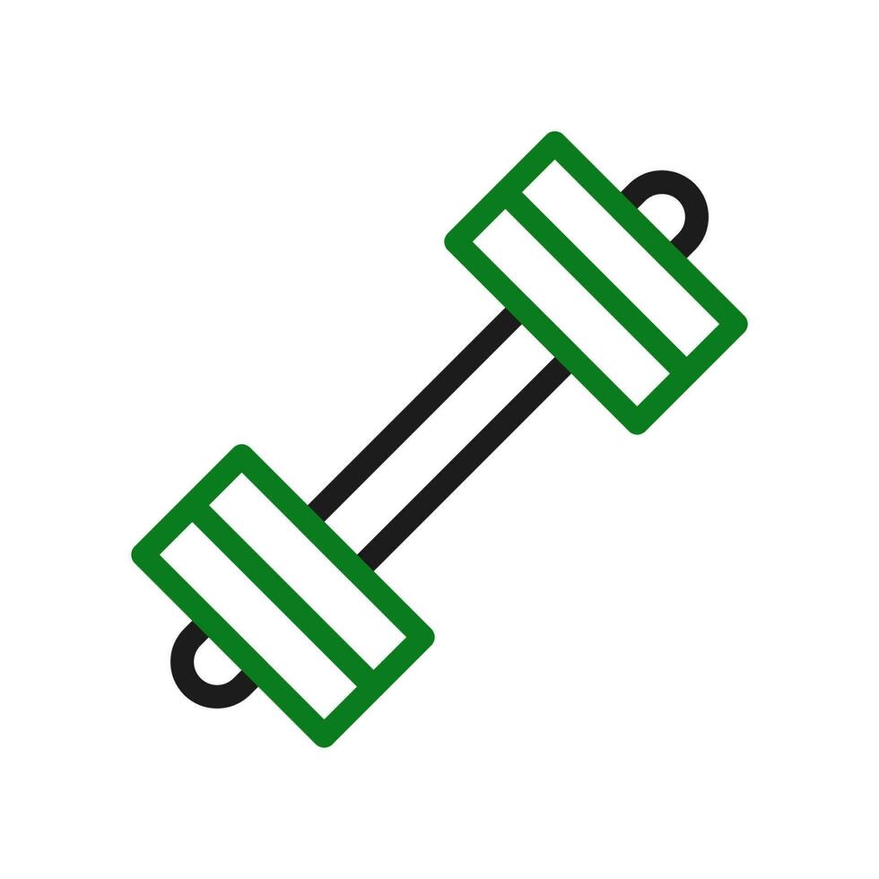 Dumbbell icon duocolor green black sport symbol illustration. vector