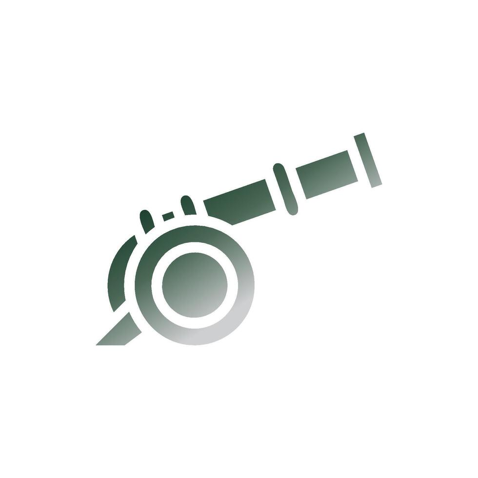 Cannon icon solid gradient green white colour military symbol perfect. vector