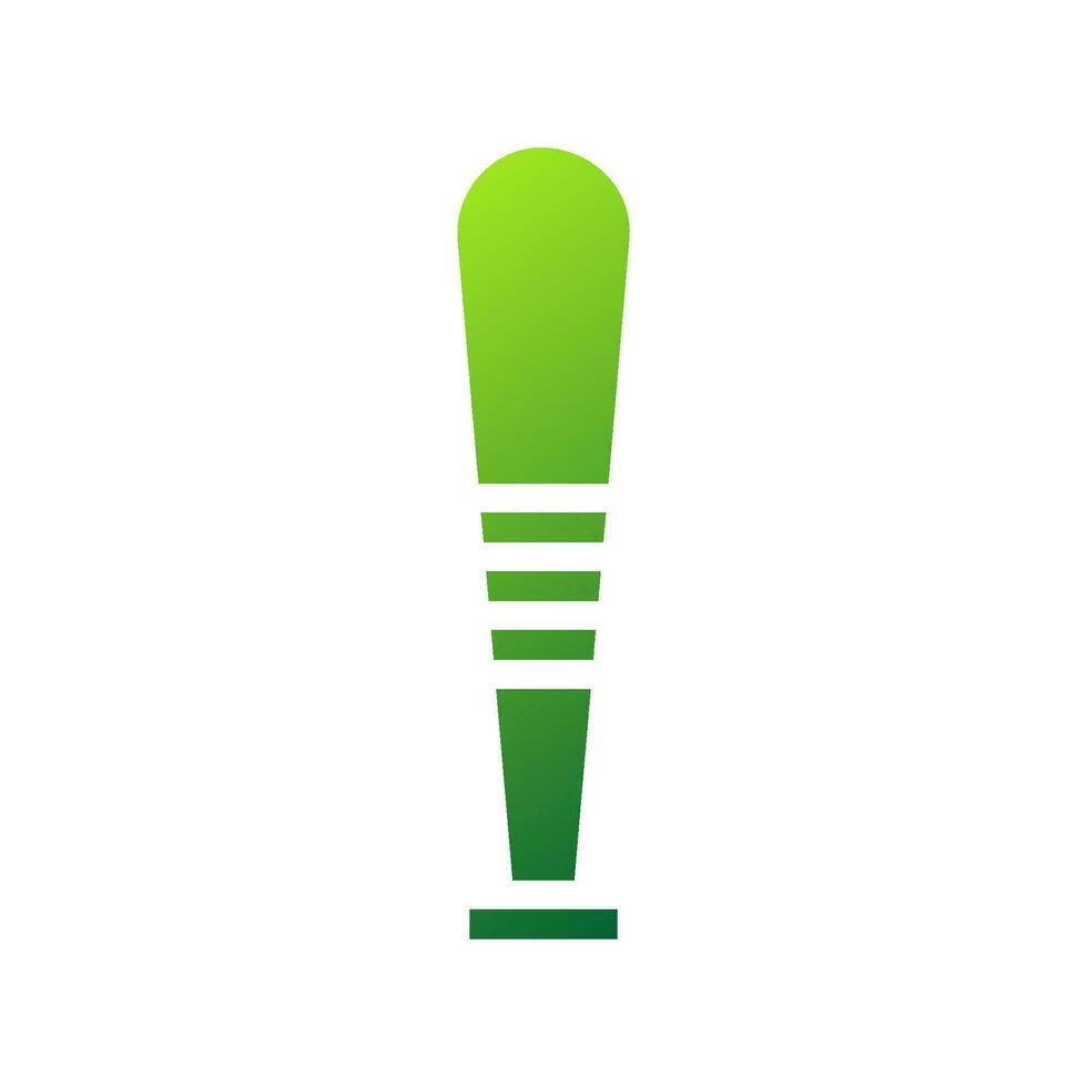 Baseball icon solid gradient green sport symbol illustration. vector