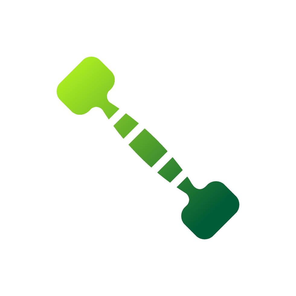 Dumbbell icon solid gradient green sport symbol illustration. vector