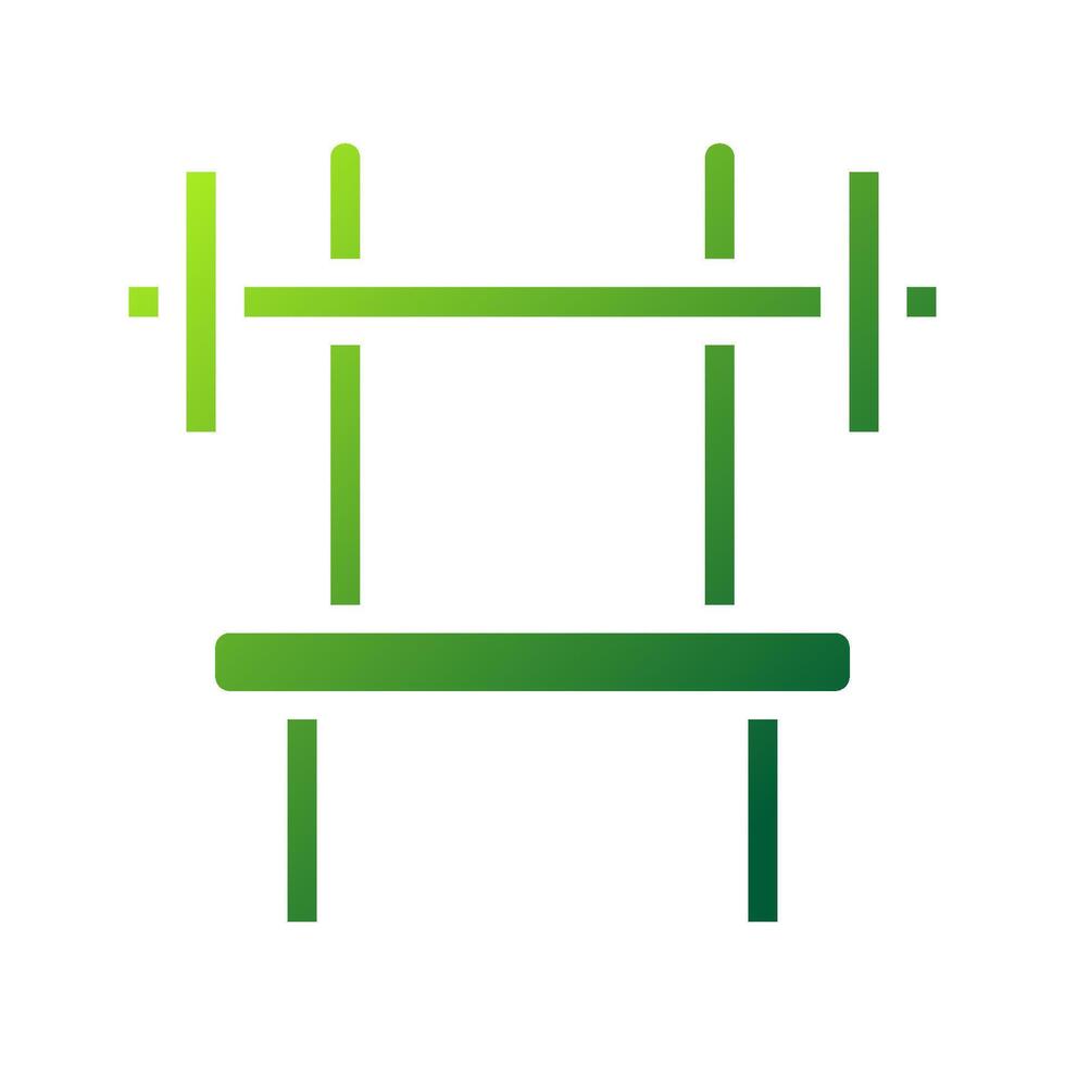 Dumbbell icon solid gradient green sport symbol illustration. vector