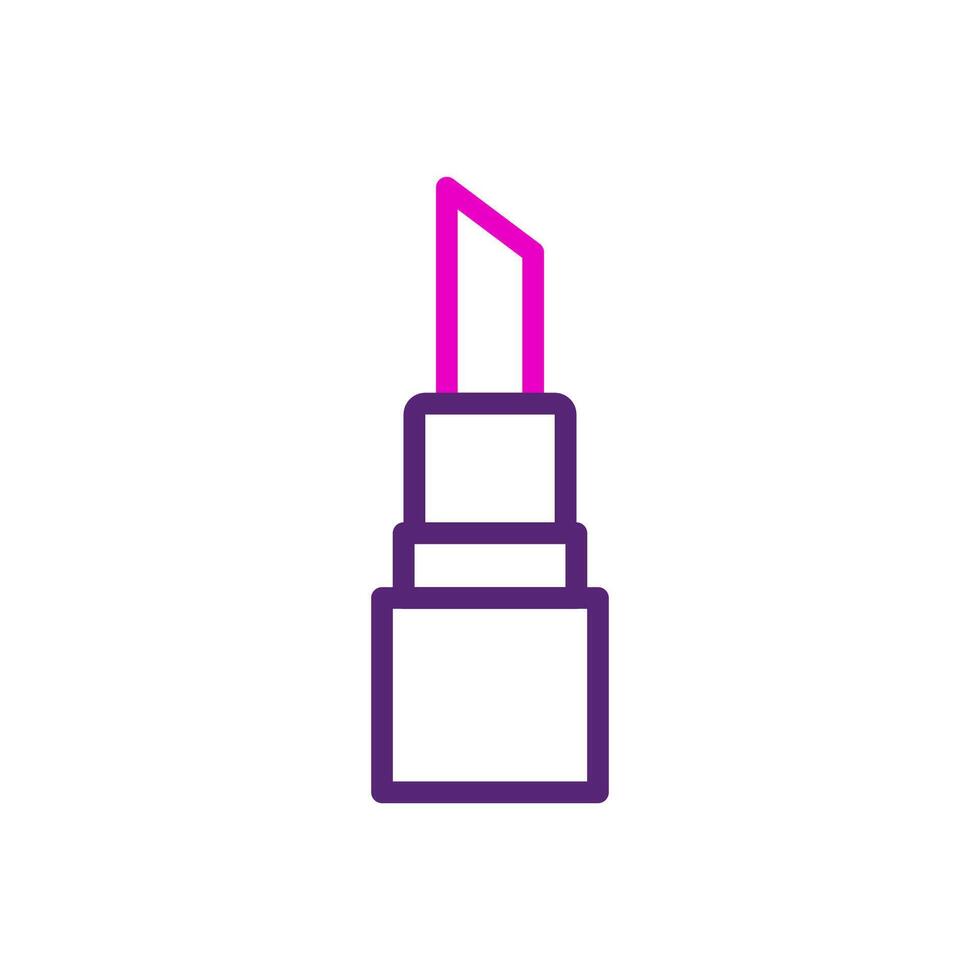 Lipstick love icon duocolor pink purple colour mother day symbol illustration. vector