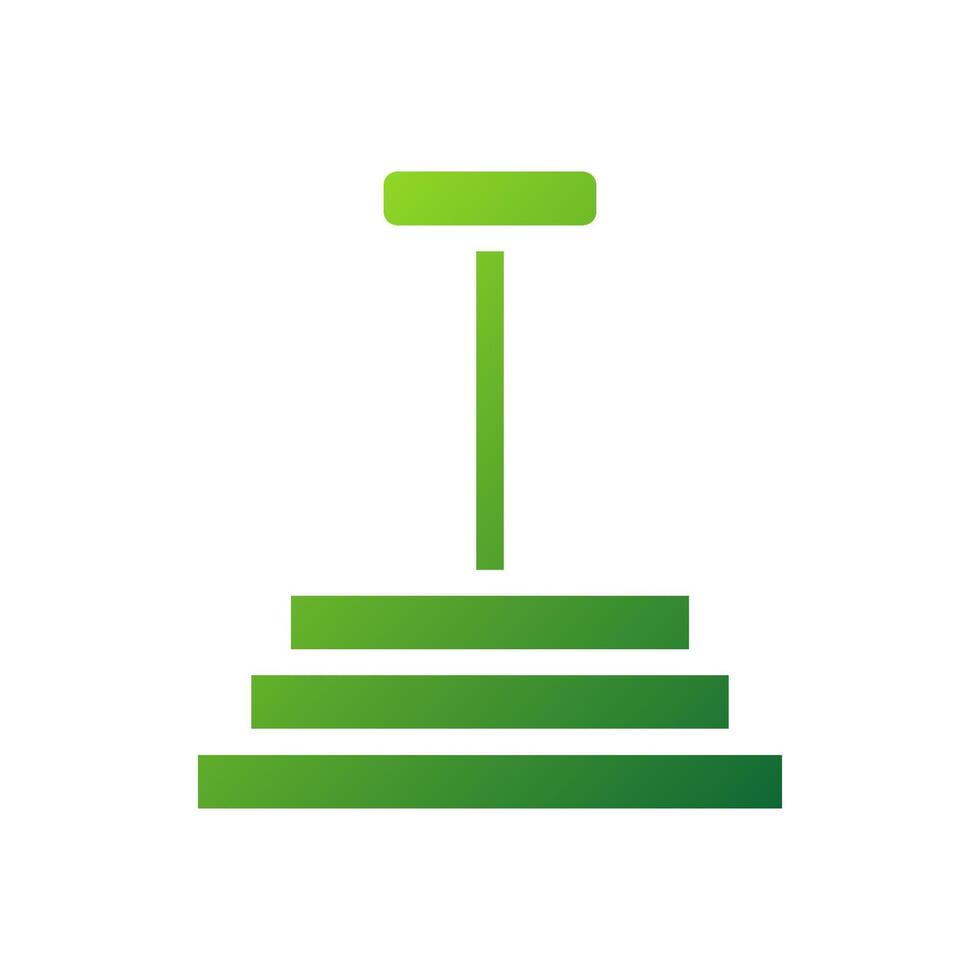 Dumbbell icon solid gradient green sport symbol illustration. vector