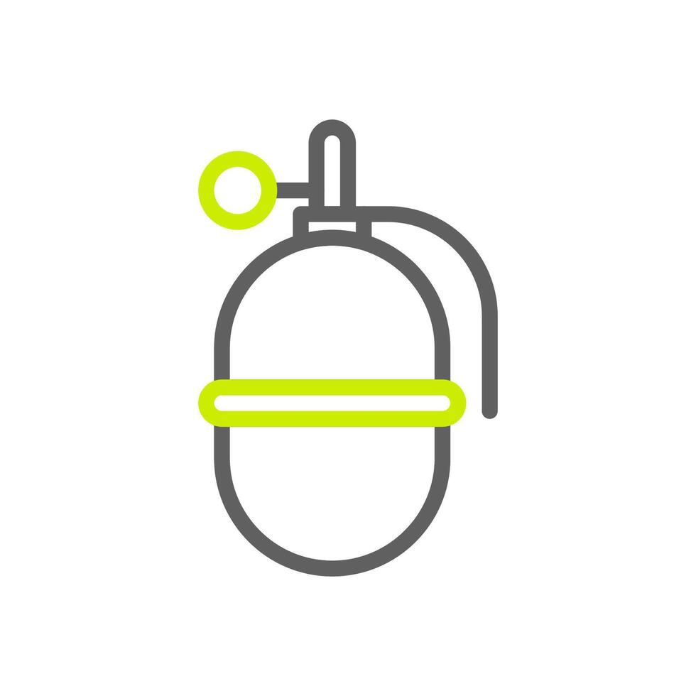 Grenade icon duocolor grey vibrant green colour military symbol perfect. vector