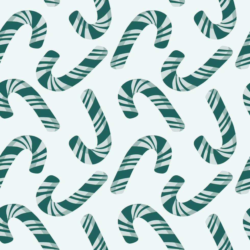 Vector candy canes seamless pattern. Christmas design.