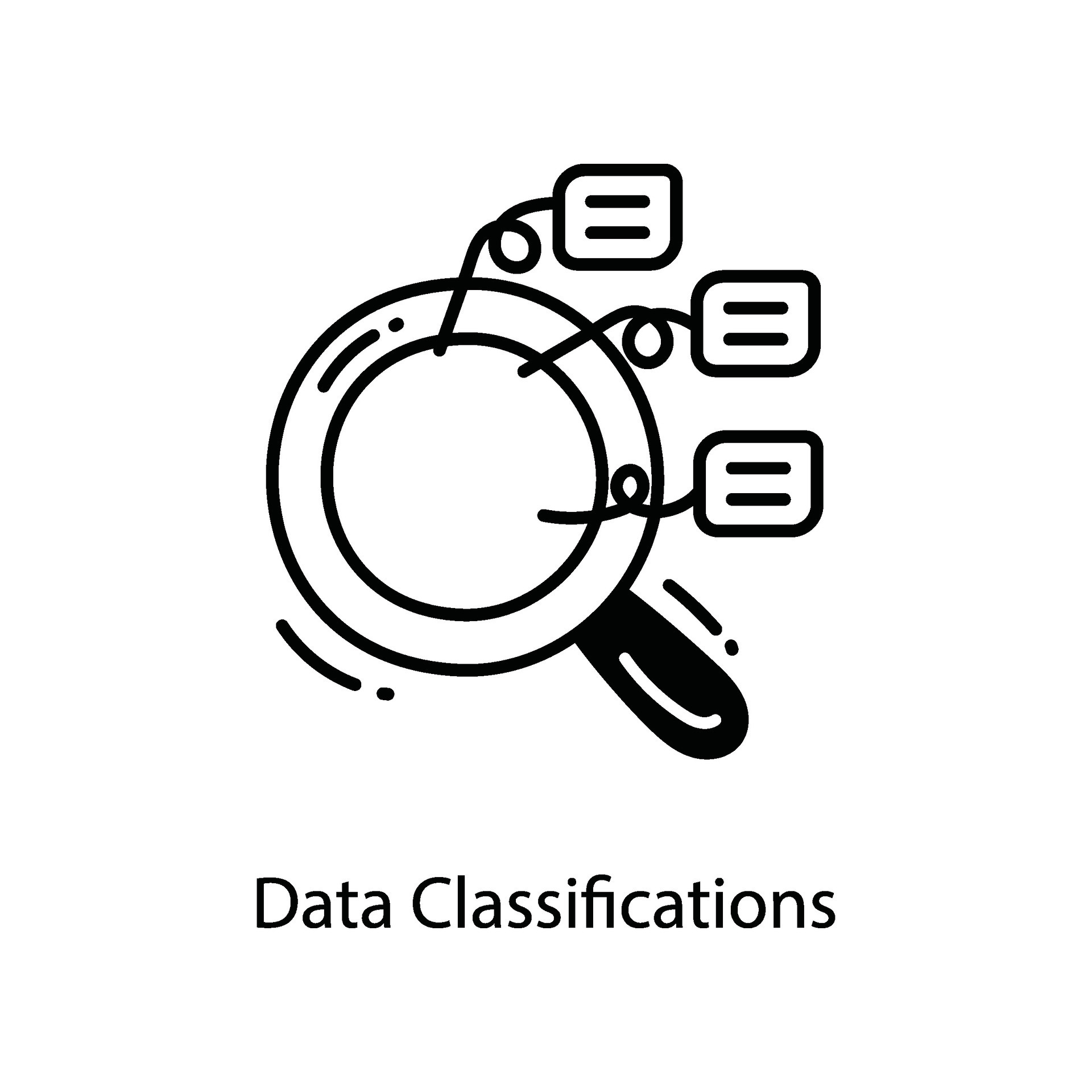 Data Classifications doodle Icon Design illustration. Networking Symbol ...