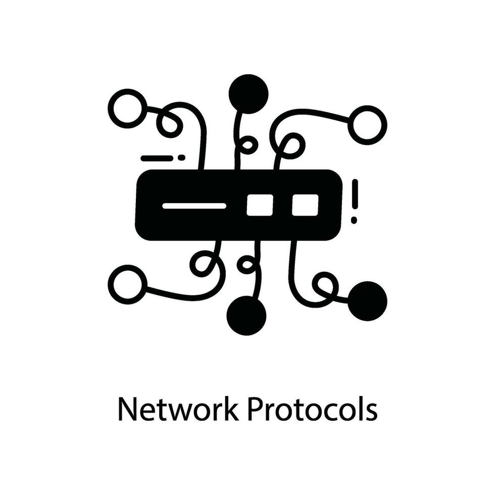 Network Protocols doodle Icon Design illustration. Networking Symbol on White background EPS 10 File vector