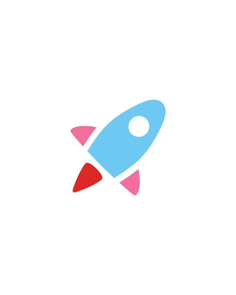 cartoon rocket image vector illustration logo design