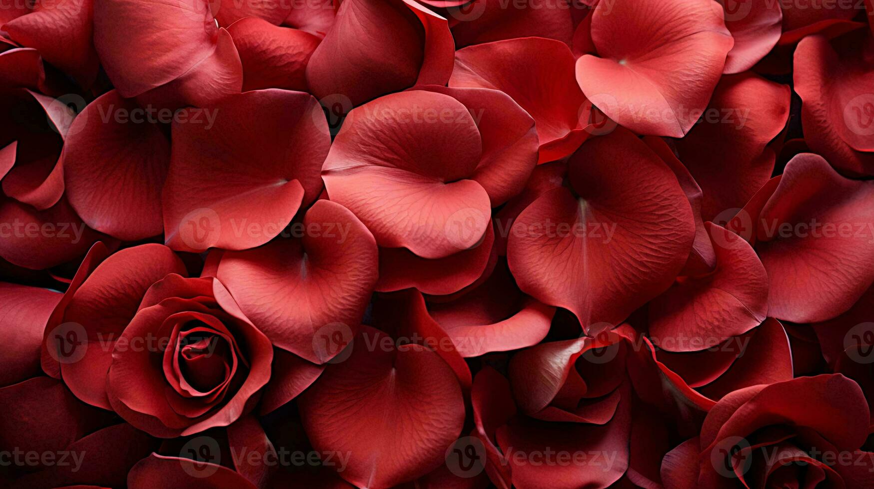 Red Rose Petals Background - Real Roses Petals Backdrop. Floral