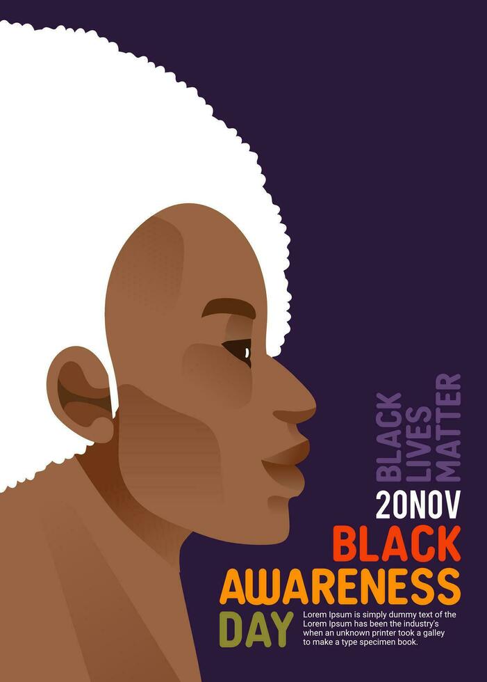 Black lives matter campaign poster with support black people to gain equal rights, human unity of different races, Stop racism, interracial awareness vector