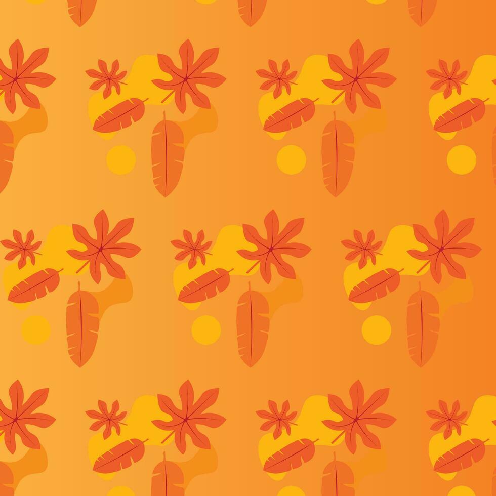 The background design with leaf patterns is suitable for the autumn theme. vector