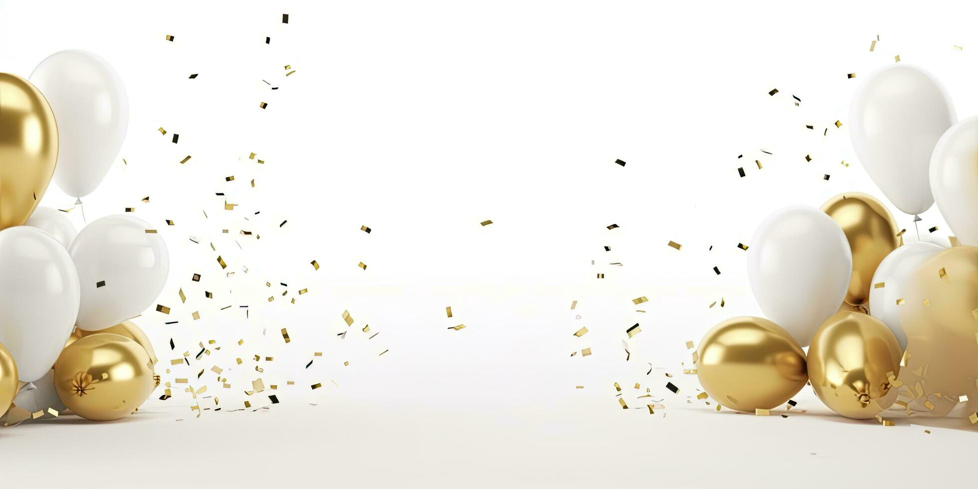 Balloon on white background. AI Generated photo
