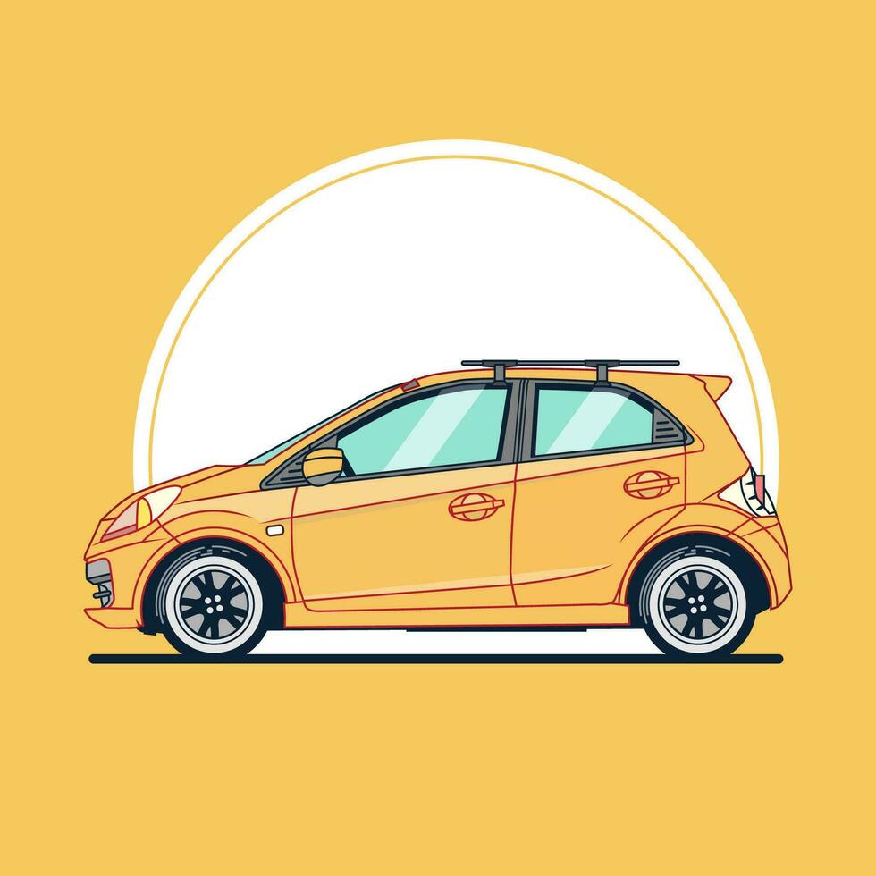 car travel suitcase above illustration-vector vector
