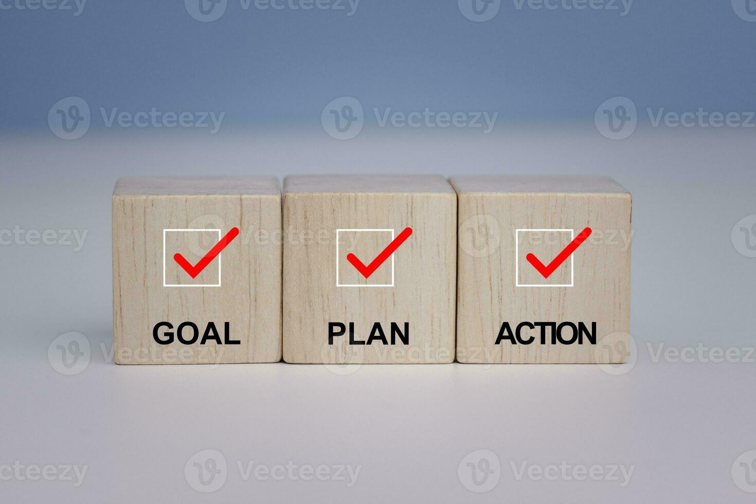 Goal plan action. Business action plan strategy concept, outline all the necessary steps to achieve your goal and help you reach your target efficiently by assigning a timeframe a start and end date. photo