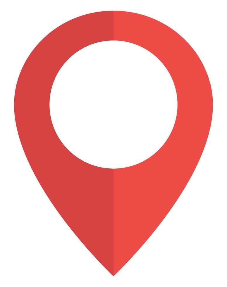 Map pin icon, flat location icon design. vector