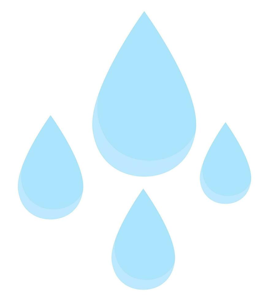 Abstract of blue water drop icon, isolated on white background. vector