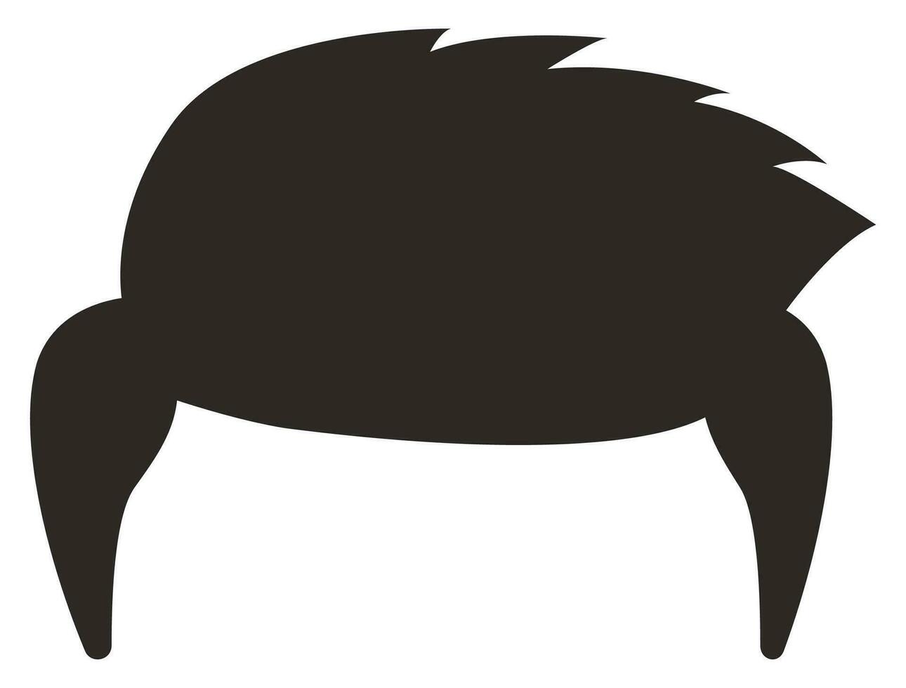 corto masculino pelo estilo vector icono.