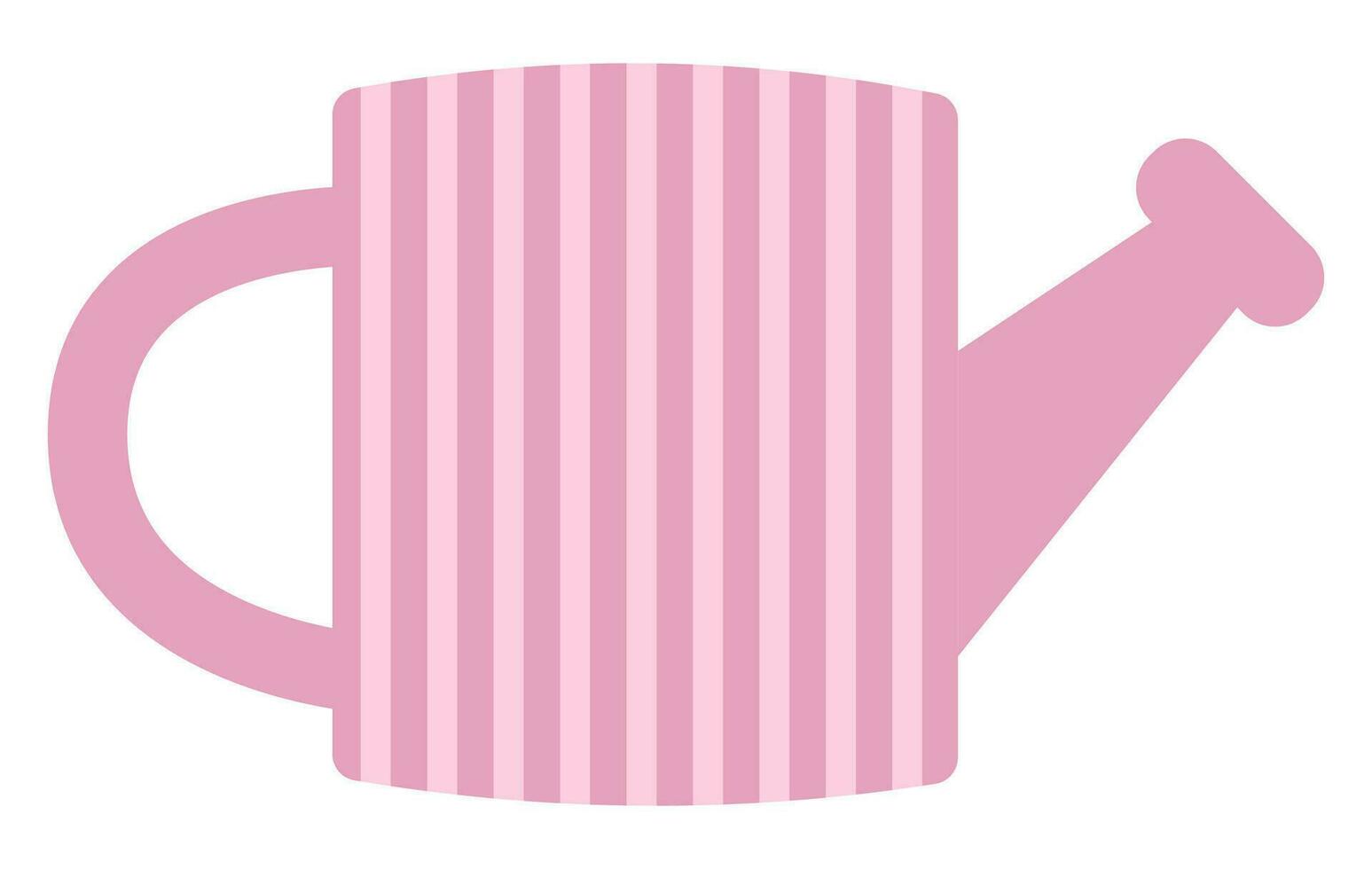 Pink watering can icon cartoon. vector