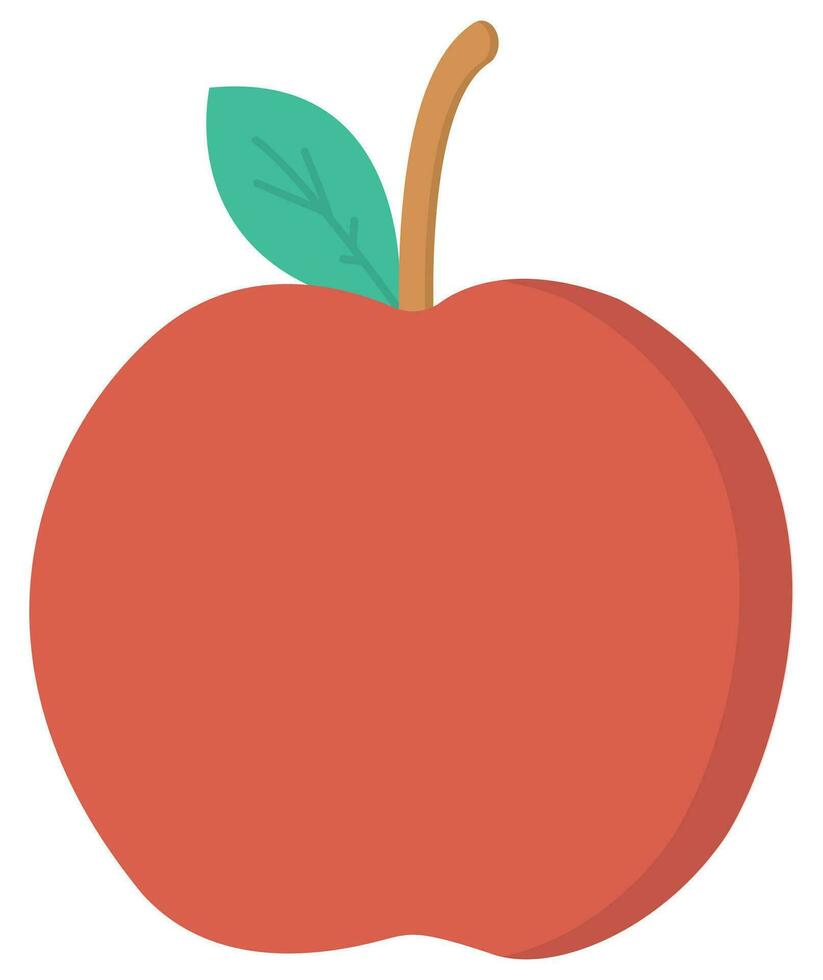 Vector red apple icon isolated on white background.