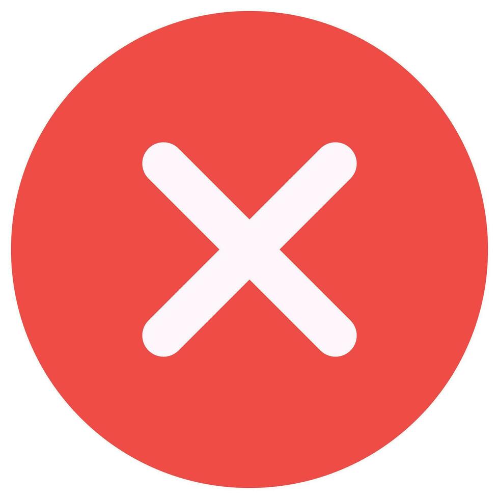 Close icon for graphic design projects. Cancel flat icon. vector