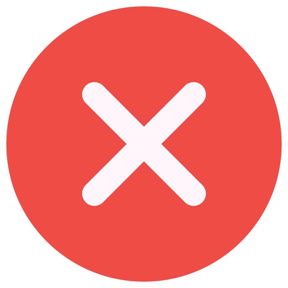Close icon for graphic design projects. Cancel flat icon. vector