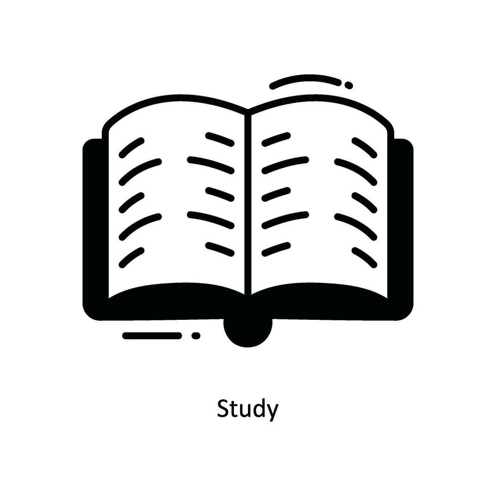 Study  doodle Icon Design illustration. School and Study Symbol on White background EPS 10 File vector