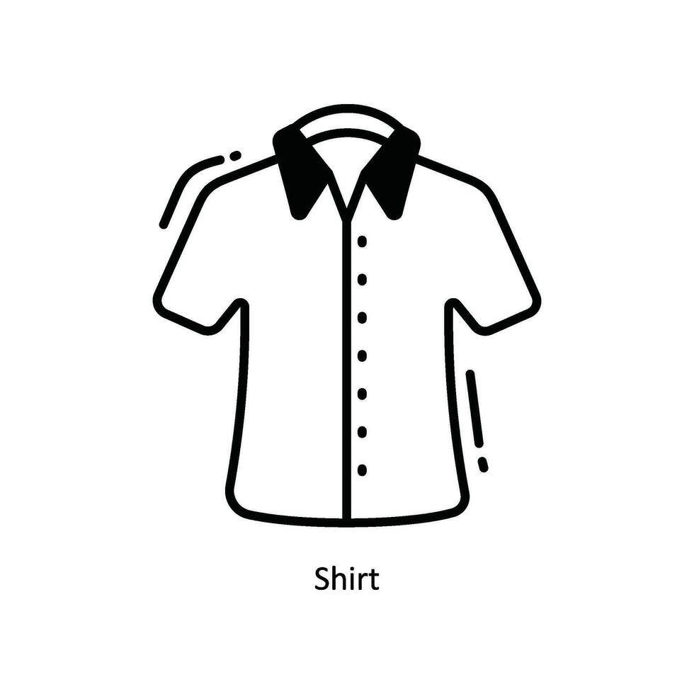 camisa garabatear icono diseño ilustración. colegio y estudiar símbolo en blanco antecedentes eps 10 archivo vector