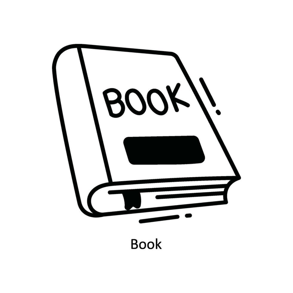 Book doodle Icon Design illustration. School and Study Symbol on White background EPS 10 File vector