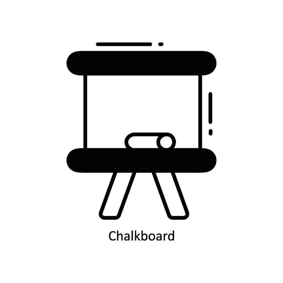Chalkboard doodle Icon Design illustration. School and Study Symbol on White background EPS 10 File vector