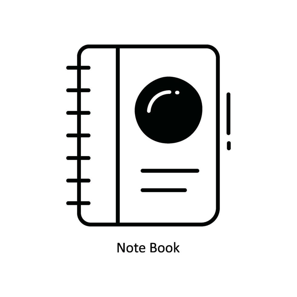 Note Book doodle Icon Design illustration. School and Study Symbol on White background EPS 10 File vector