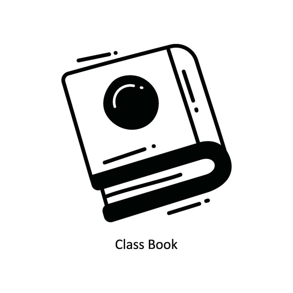 clase libro garabatear icono diseño ilustración. colegio y estudiar símbolo en blanco antecedentes eps 10 archivo vector