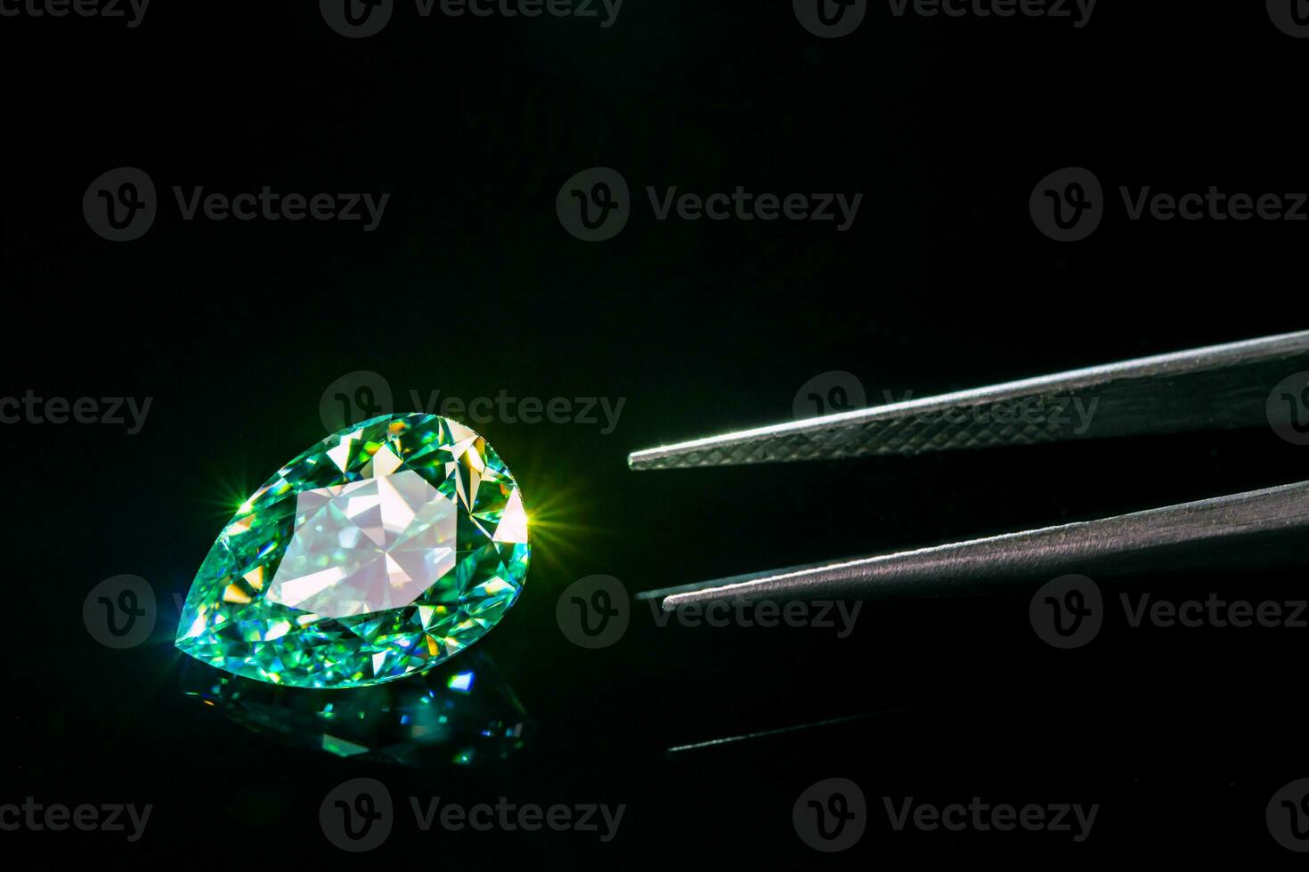Precious pear cut gemstone photo