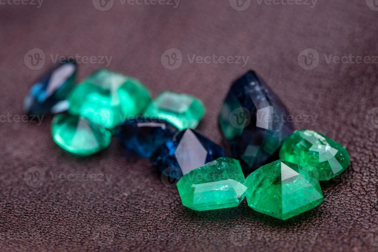 Precious emeralds gemstones photo