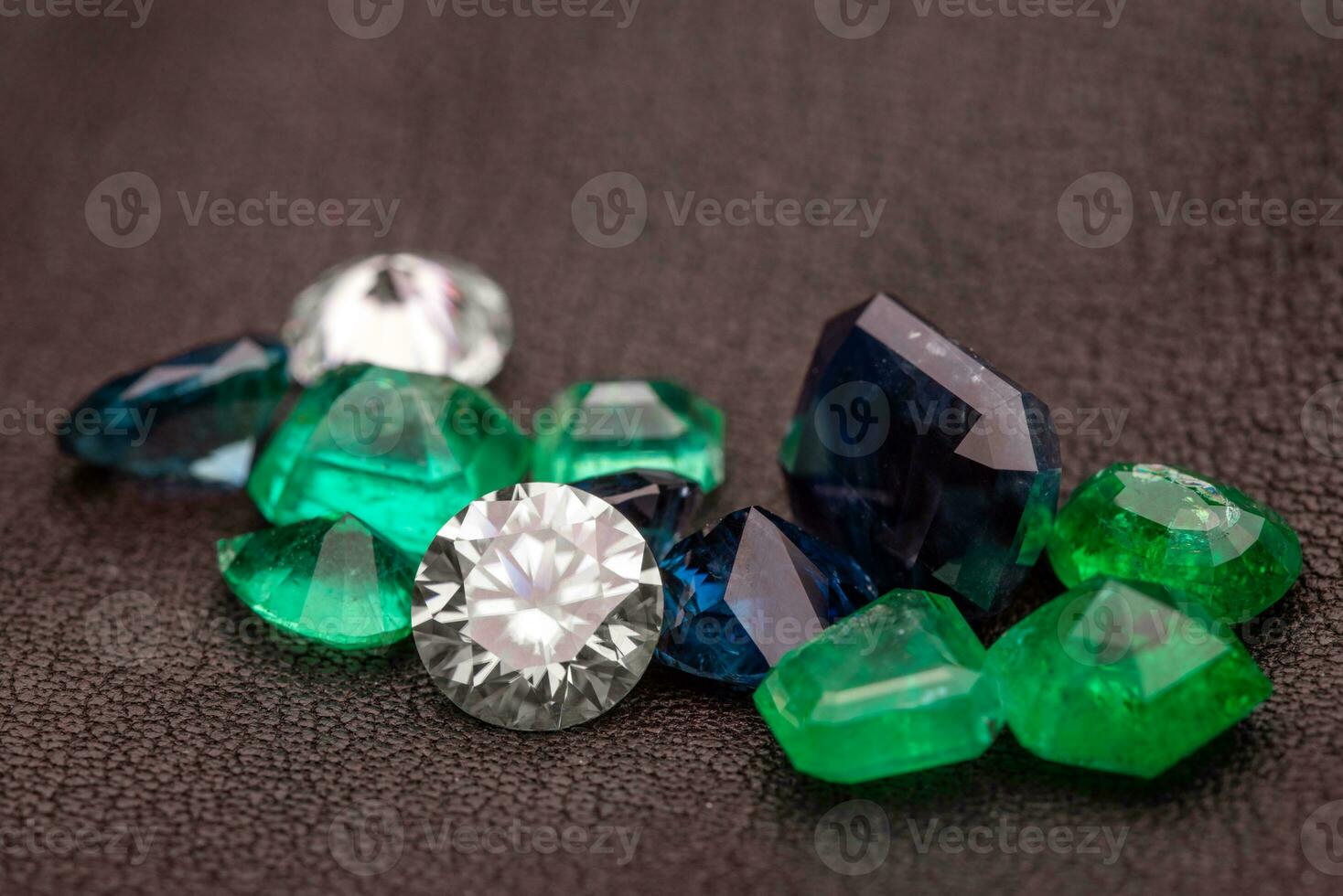 Precious emeralds gemstones photo
