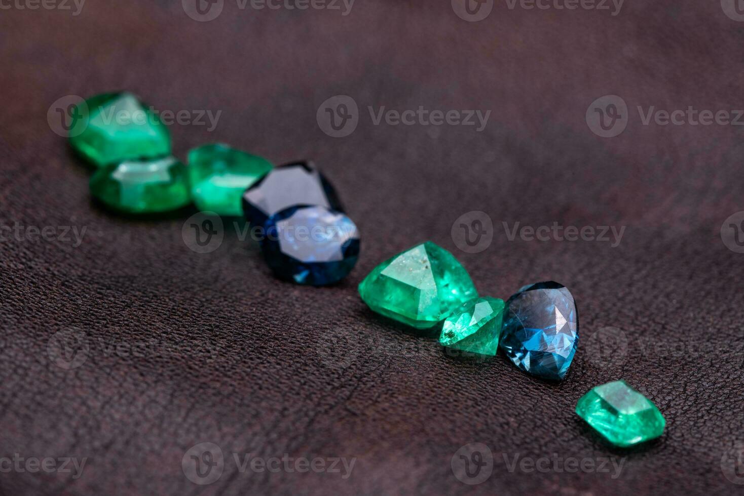 Precious emeralds gemstones photo