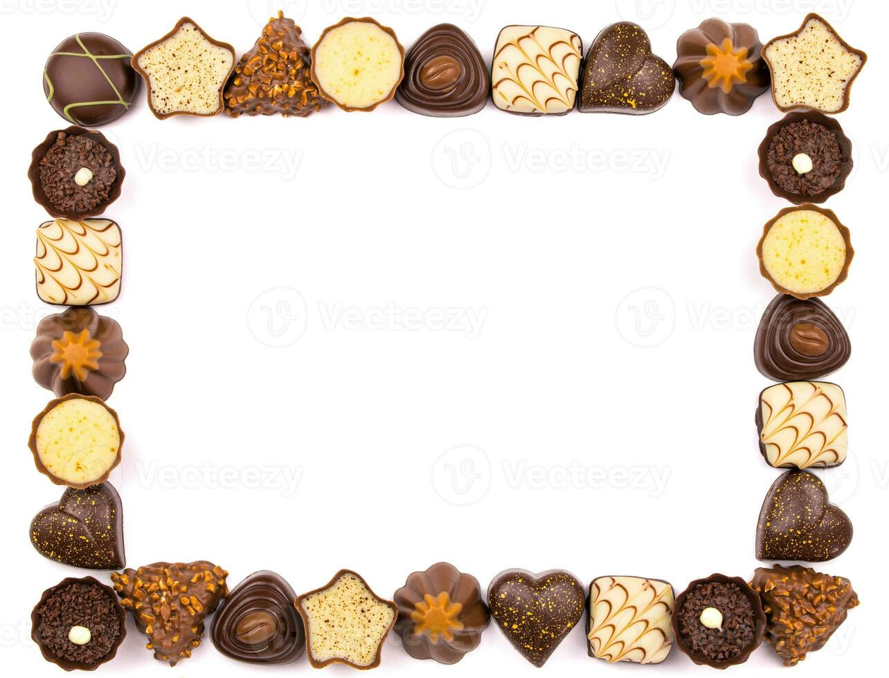 Chocolates frame board photo