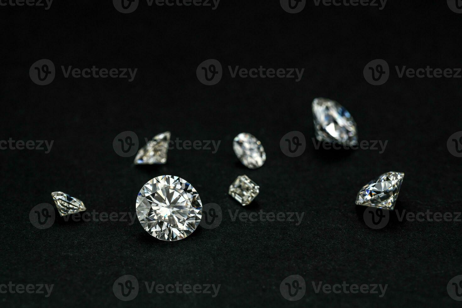 Diamonds on The Black Background photo