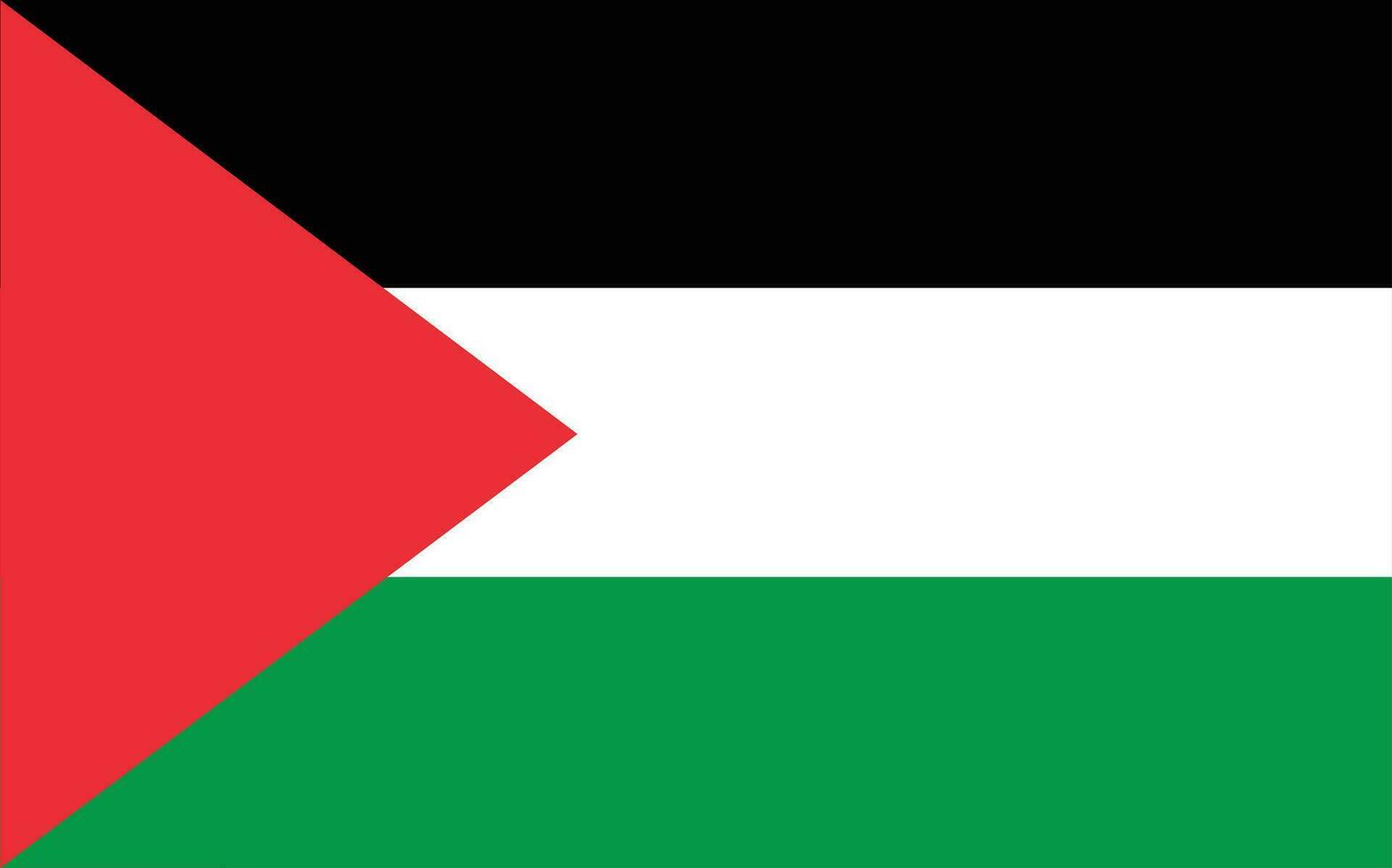 Palestine national official flag symbol, banner vector illustration.