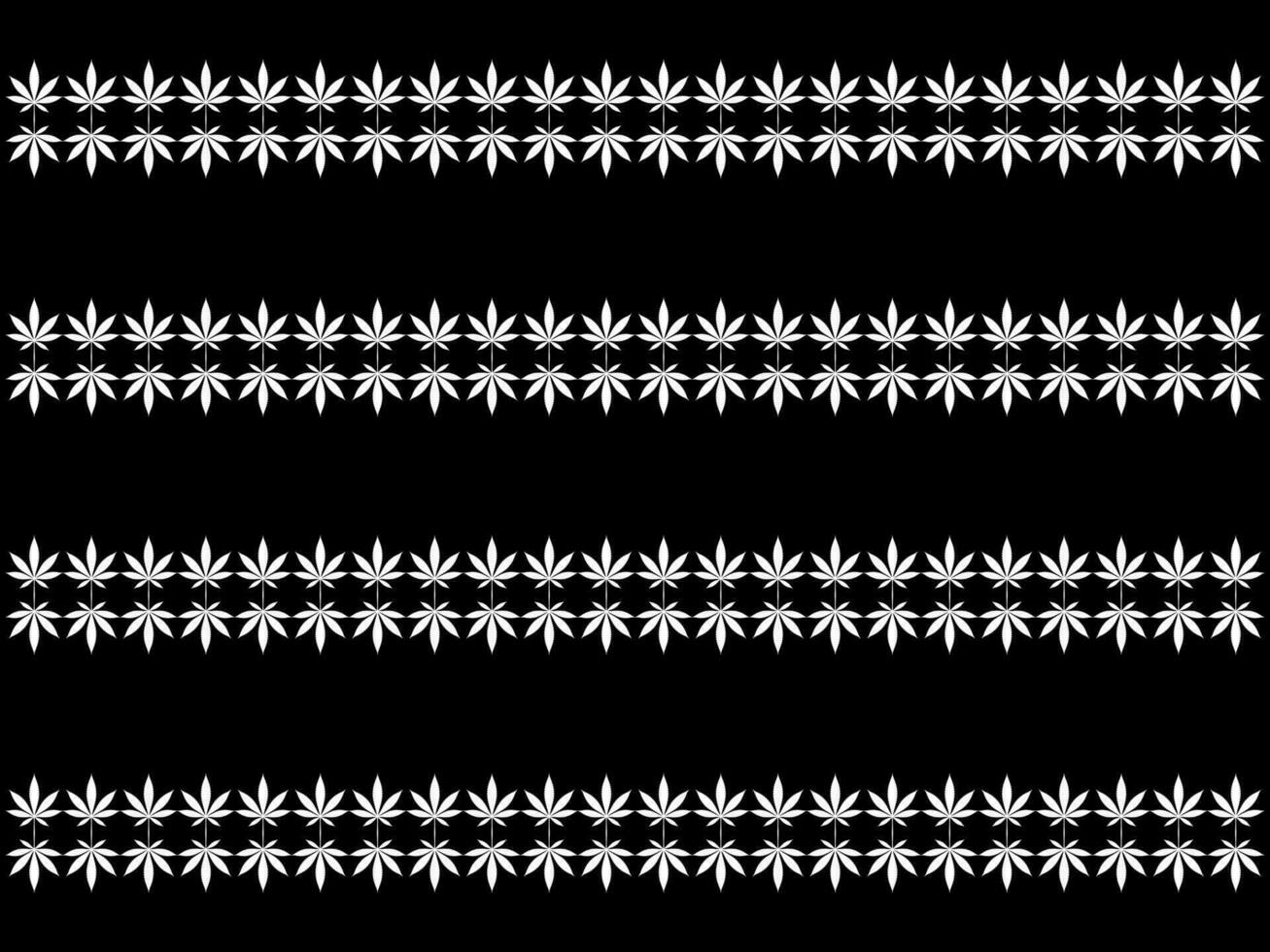 canabis además conocido como marijuana hoja silueta motivos patrón, lata utilizar para decoración, florido, fondo de pantalla, fondo, textil. moda, tela, teja, piso, cubrir, envase, ect. vector ilustración