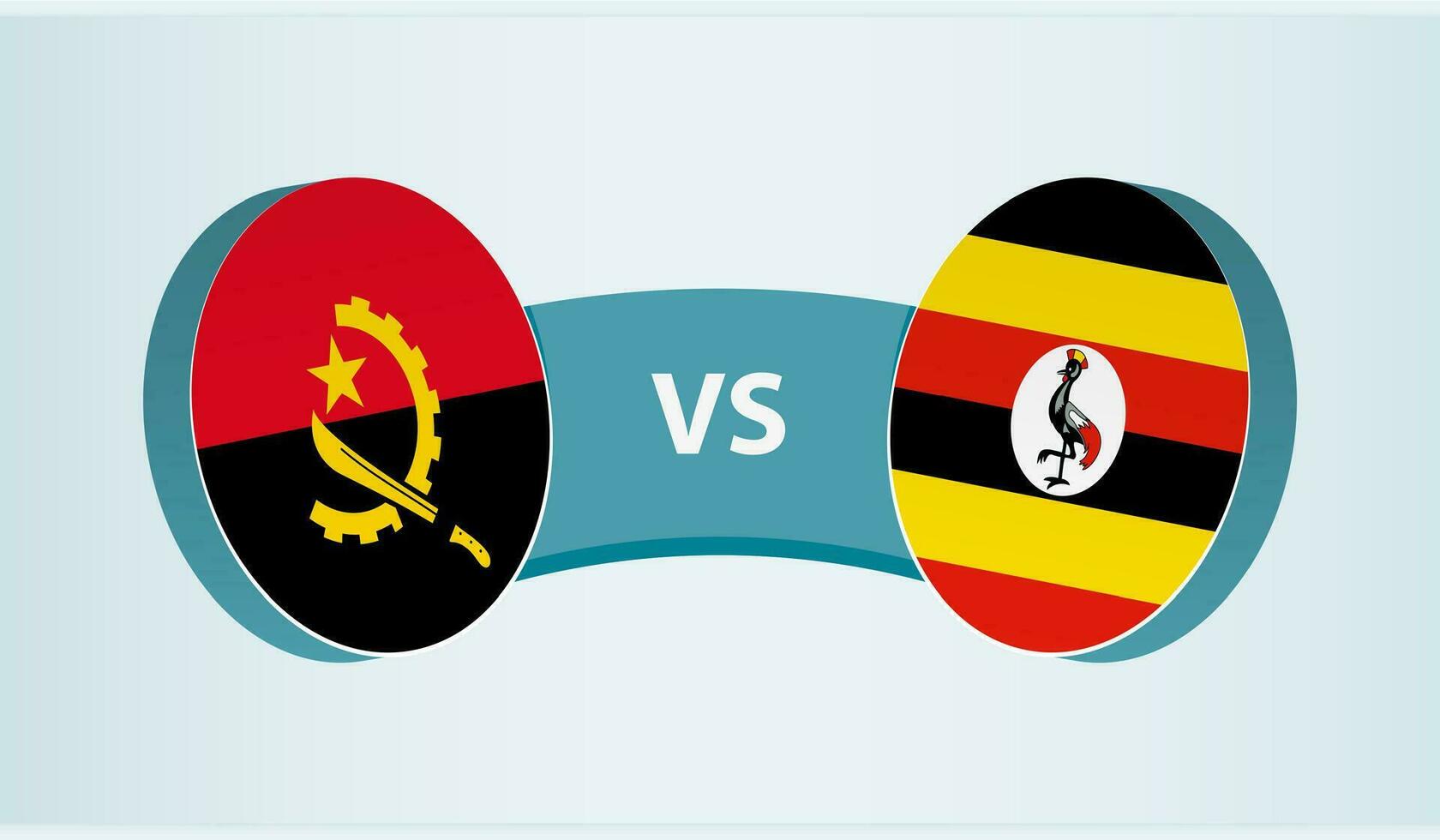 Angola versus Uganda, team sports competition concept. vector