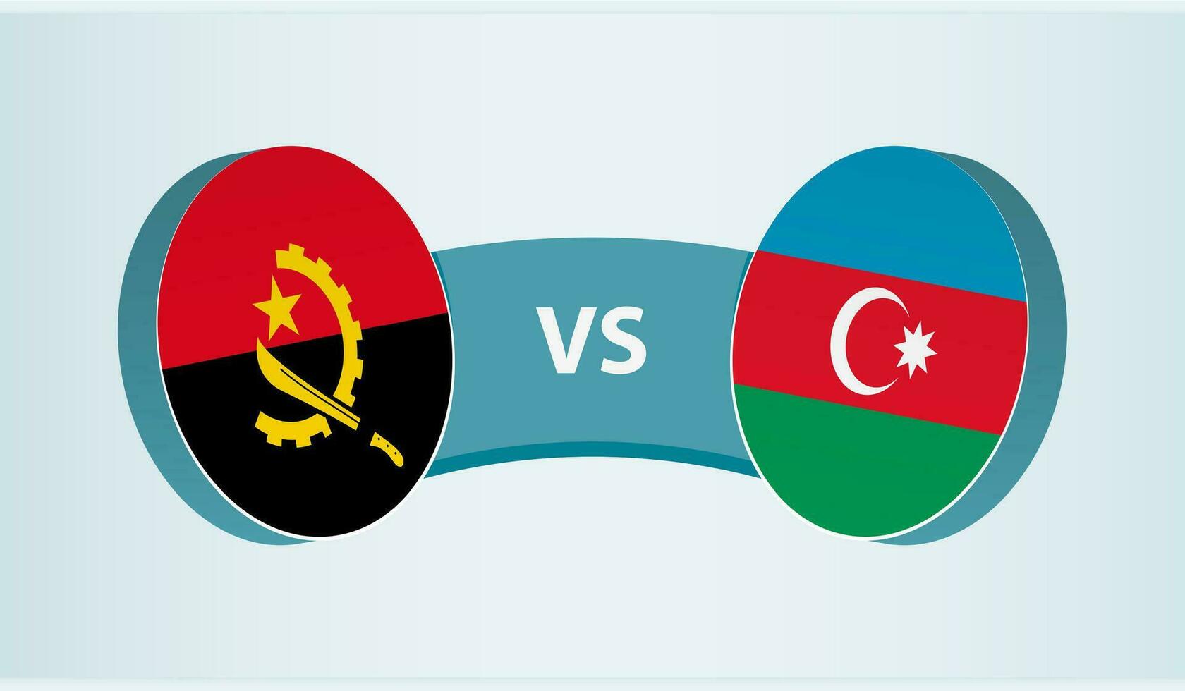 Angola versus Azerbaijan, team sports competition concept. vector