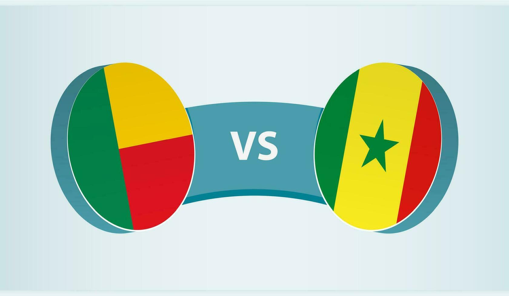 Benin versus Senegal, team sports competition concept. vector