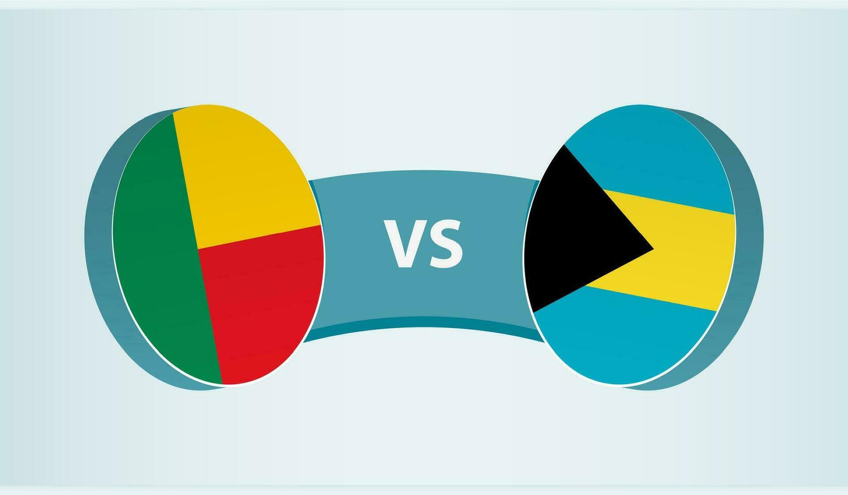 Benin versus The Bahamas, team sports competition concept. vector