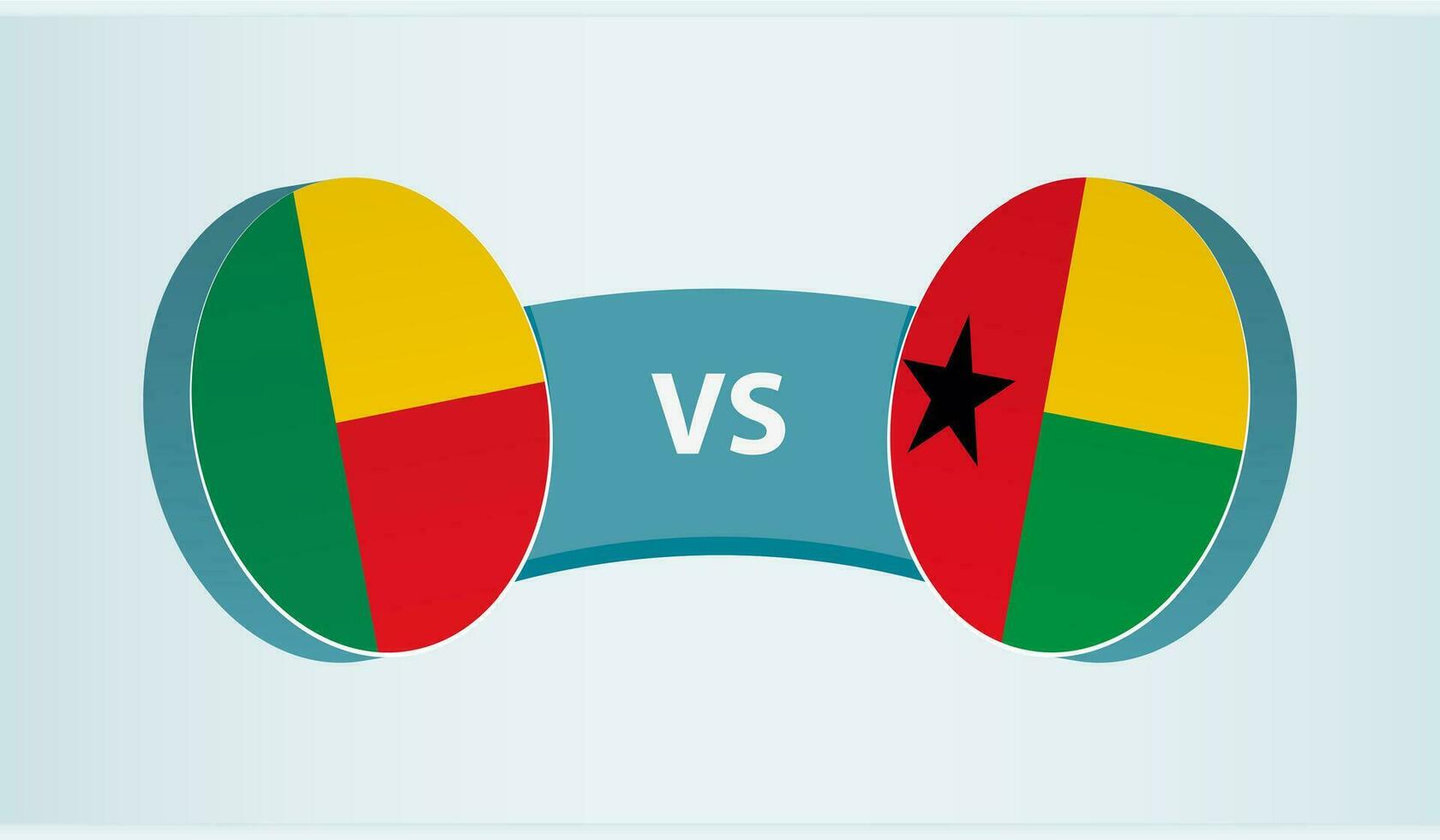 Benin versus Guinea-Bissau, team sports competition concept. vector