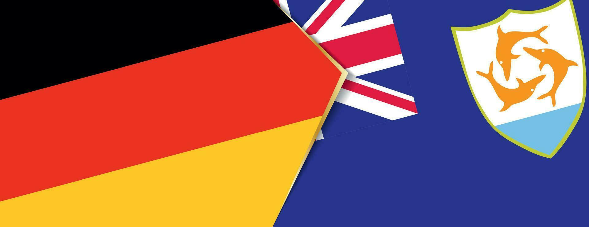 Germany and Anguilla flags, two vector flags.