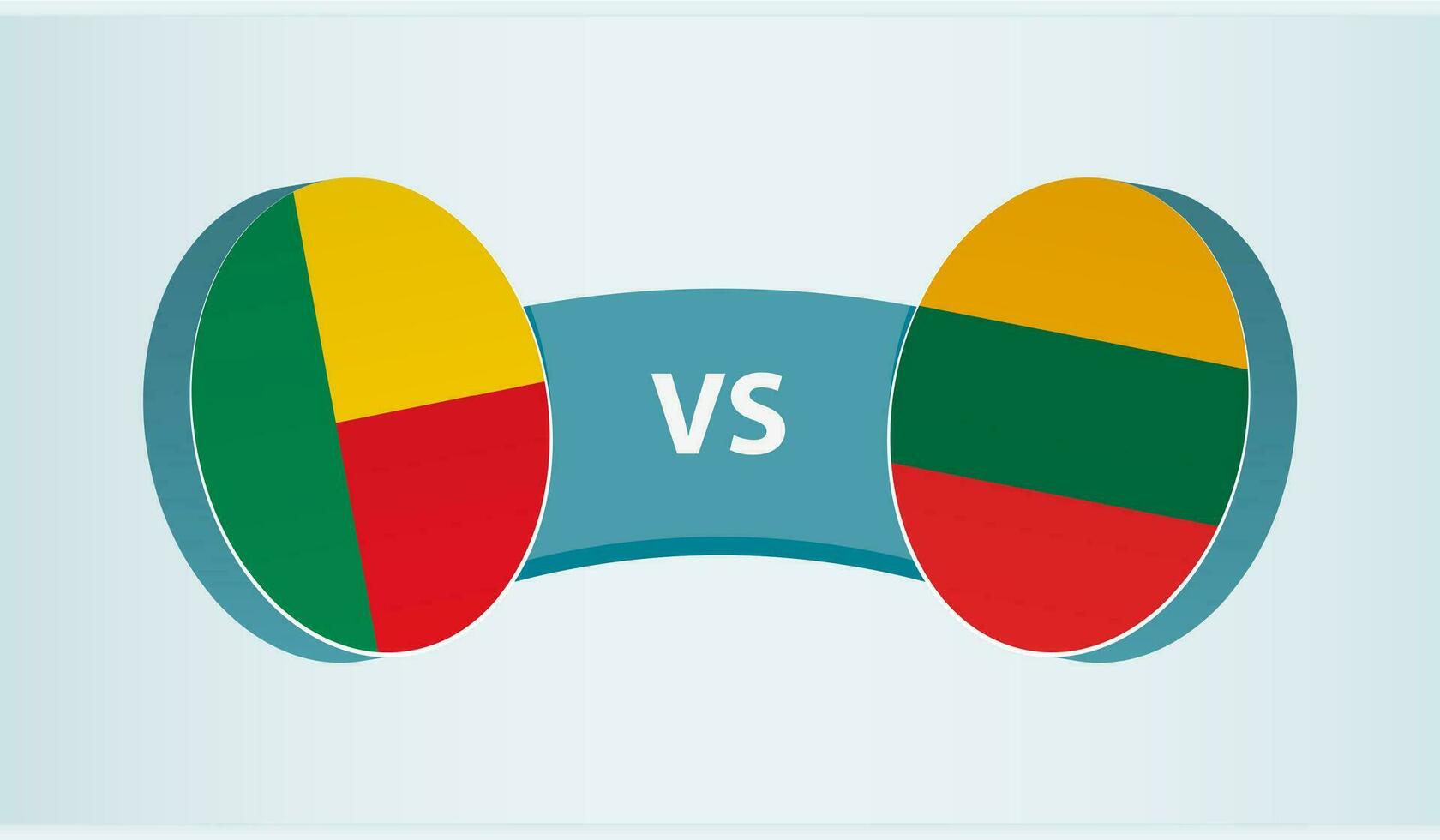 Benin versus Lithuania, team sports competition concept. vector