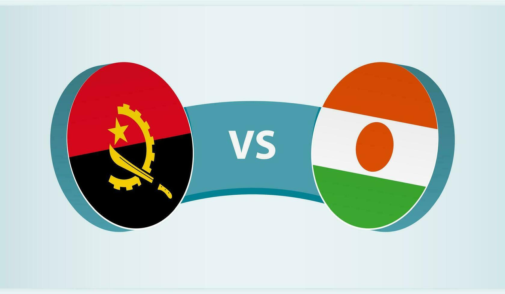 Angola versus Niger, team sports competition concept. vector